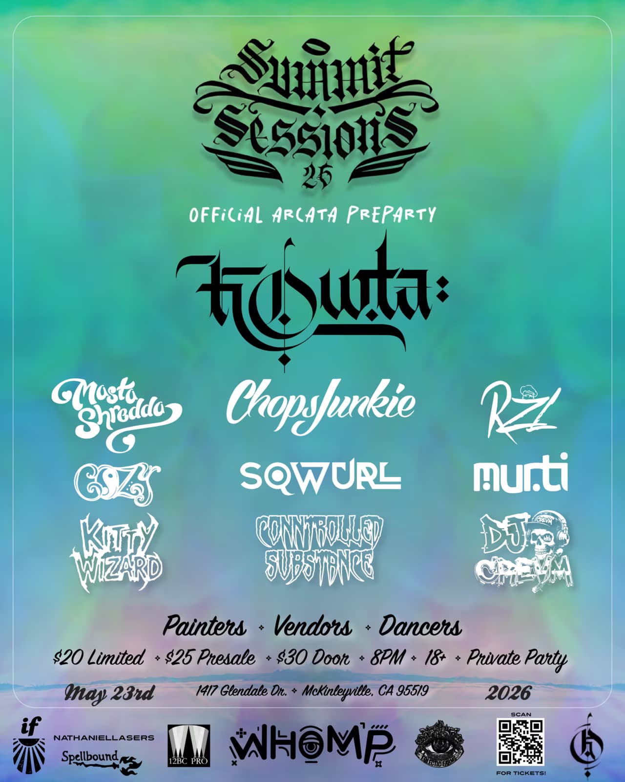 Arcata Pre-Party flyer